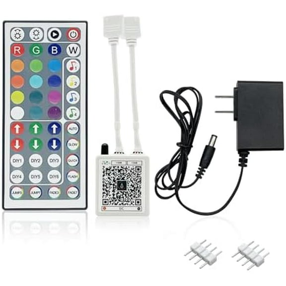 44 Key RGB LED Strip Lights IR Remote Control, Remote Receiver for RGB LED Light Strip, 24V Power Adapter for LED Lights$$Tools & Hardware Other