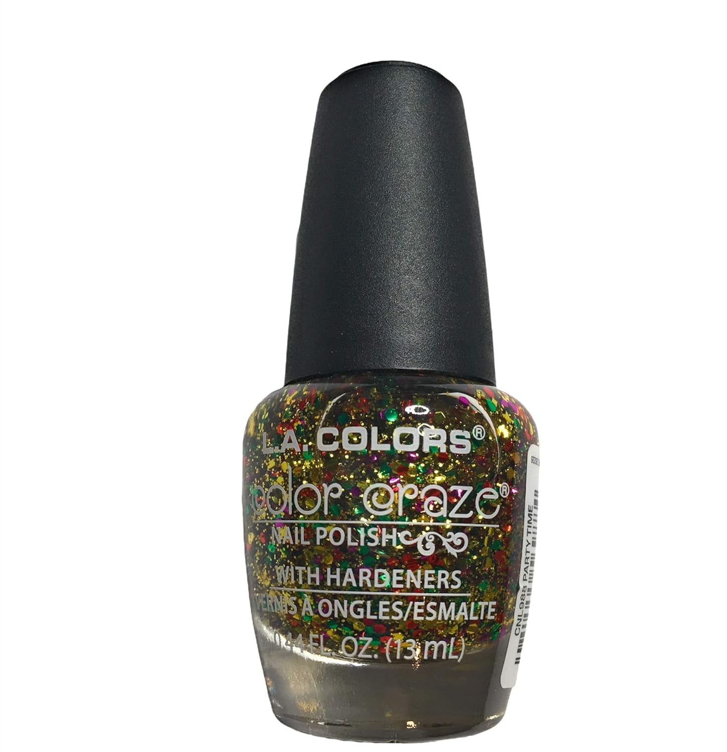 .44 Oz Bottle LA Colors Color Craze Nail Polish With Hardeners (Party Time)
