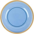 thumbnail image 1 of (44 PACK) EcoQuality 13" inch Round Blue Plastic Charger Plates with Gold Rim - China Like Party Plates, Heavy Duty Large Disposable Dinner Plates, Reusable Salad Plate, Wedding, Catering, Events, 1 of 3