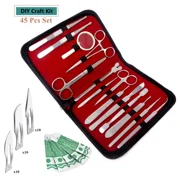 44 PCS Gundam Modeler Basic Tool Set Craft Kit Car Model Hobby Building Repairing Tools For Gundam Models, Car models, and Other Hobby Projects With Carrying Case