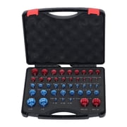 SHZAITOR 44PCS Aluminum SAE & Metric Bolt Nut Thread Checker Gauge23 SAE+21 Metric