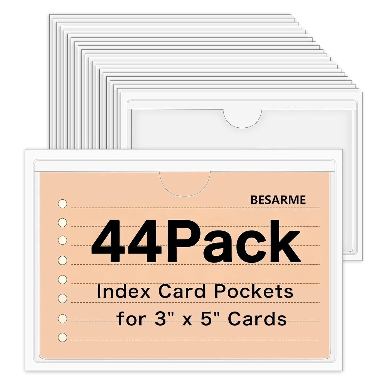 3x5 card sleeves Vovoo Recipe Protectors,Recipe Card Covers,100 Count sticker collections Easy Glide Soft Sleeves -