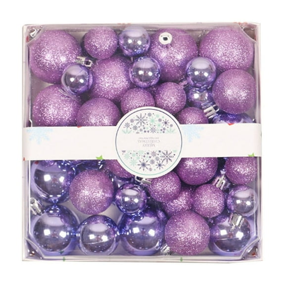 44 Pack Christmas Tree Ornaments - Glittering Shatterproof Hanging Balls for Holiday, Wedding & Party Decor, 44ct Plated Ball Ornaments Set for Festive Decorations