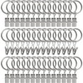 thumbnail image 1 of 44 Pack Curtain Rings with Clips, Black Curtain Hooks Hangers, Rustproof Metal Drapery Rings for Hanging Drapes Bows Tension Rod, 1" Interior Diameter, Fits up to 5/8 in Curtain Rod, 1 of 7