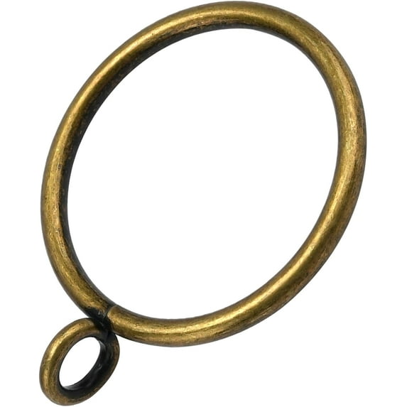 44 Pack Curtain Rings with Eyelets, Metal Drapery Ring for Pinch Pleat Curtains, Drape Ring 1.5 Inch I D, Fits Up to 1.2 in Rod (Antique Bronze)