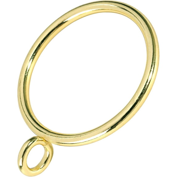 44 Pack Curtain Rings with Eyelets, Metal Drapery Ring for Pinch Pleat Curtains, Drape Ring 1.5 Inch I D, Fits Up to 1.2 in Rod (Gold)