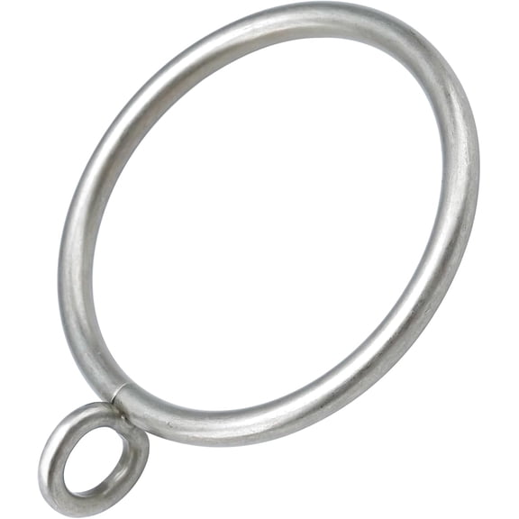 44 Pack Curtain Rings with Eyelets, Metal Drapery Ring for Pinch Pleat Curtains, Drape Ring 1.5 Inch I D, Fits Up to 1.2 in Rod (Silver)