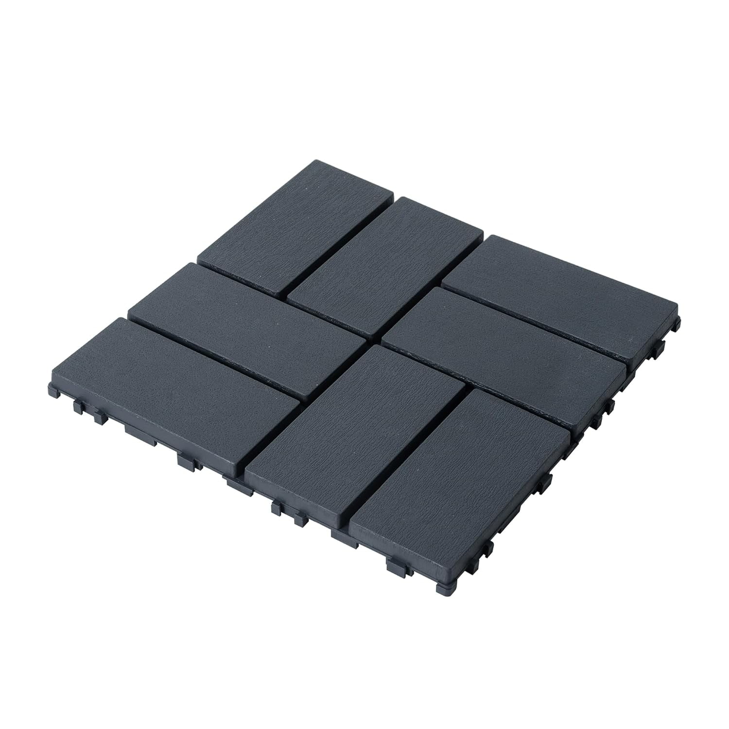 44 Pack Interlocking Deck Tiles Outdoor Patio Flooring Waterproof DIY Snap Plastic Floor Tiles for Balcony Backyard Pool