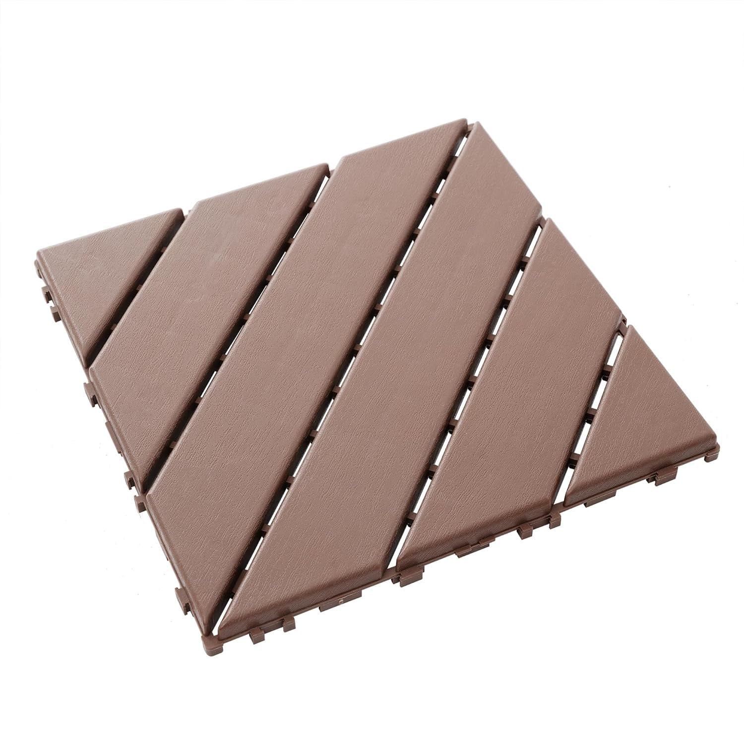44 Pack Interlocking Deck Tiles Outdoor Patio Flooring Waterproof DIY Snap Plastic Floor Tiles for Balcony Backyard Pool
