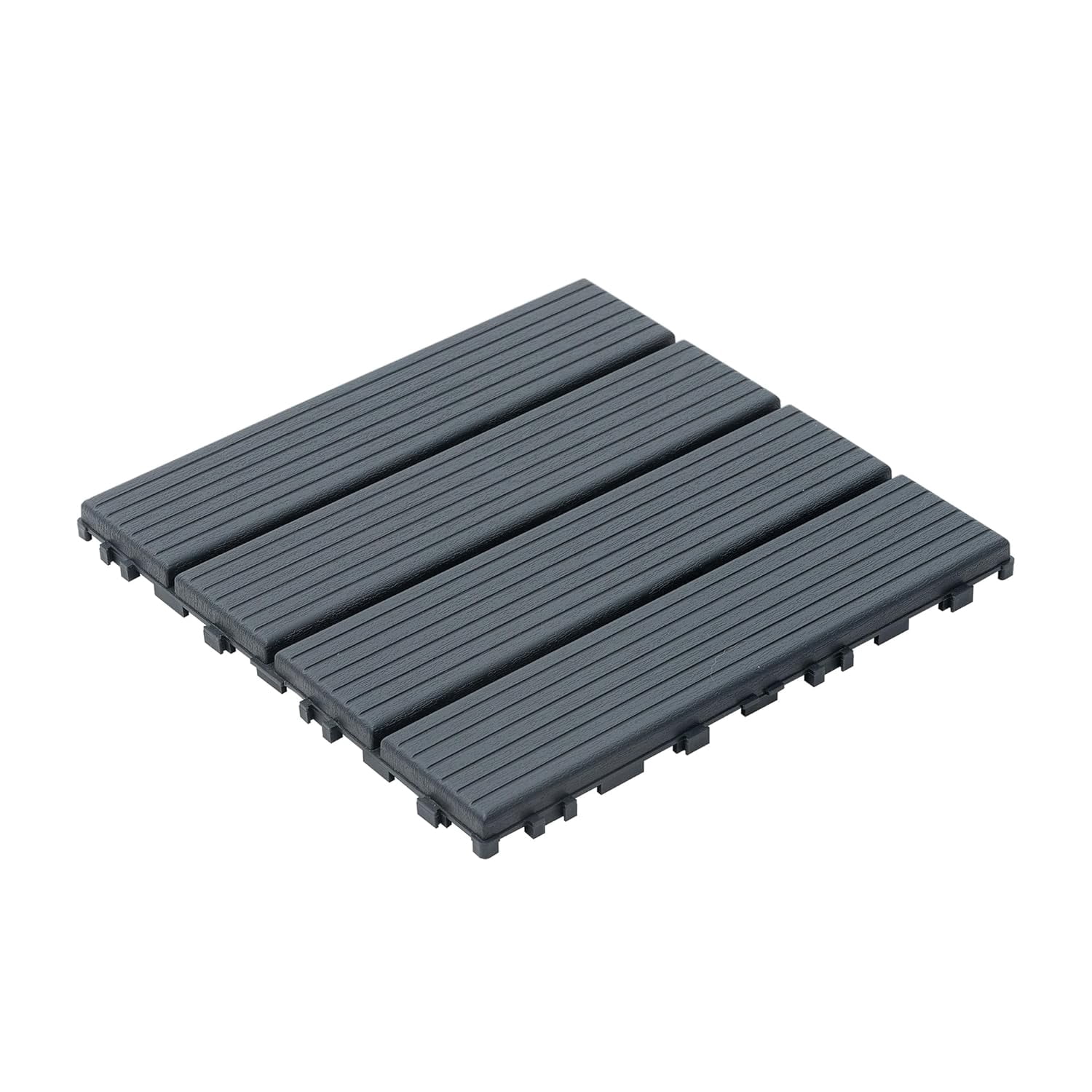 44 Pack Interlocking Deck Tiles Outdoor Patio Flooring Waterproof DIY Snap Plastic Floor Tiles for Balcony Backyard Pool