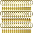 thumbnail image 1 of 44 Pack Metal Curtain Rings with Clips, Curtain Hangers Clips, Drapery Clips with Rings, Drapes Rings 1 in Interior Diameter, Fits Diameter 5/8 in Curtain Rod, Gold Color, 1 of 5