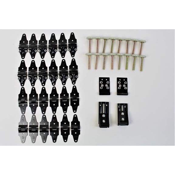 44 Pack Whiting Roll Up Door Style Trailer Door Hardware Repair Kit + Hinges + 2" Rollers - New