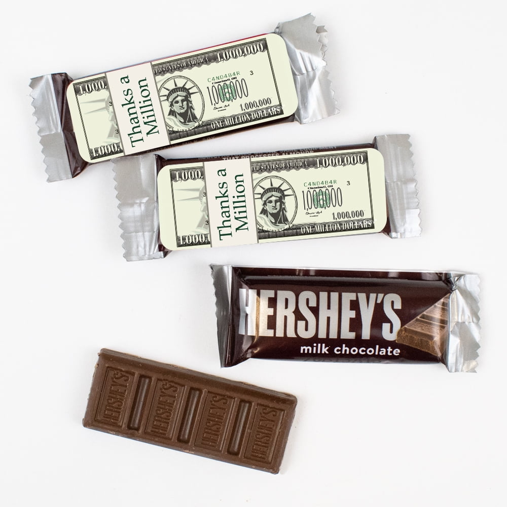 44 Pcs Bulk Thank You Candy Snack Size Chocolate Bar Employee Appreciation (19.8 oz, Approx. 44 Pcs) - Million