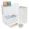 thumbnail image 1 of 44 Pcs Clear Plastic Drawer Organizer Set, 4 Sizes Desk Drawer Divider Organizers and Storage Bins for Makeup, Jewelry, Gadgets for Kitchen, Bedroom, Bathroom, Office, 1 of 7