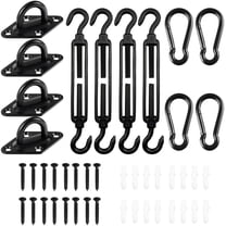 44 Pcs Sun Shade Sail Hardware Kit for Triangle Rectangle Sun Shade Sail Installation,for Patio, Garden Outdoors