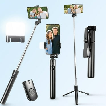 44" Phone Tripod, Tripod for iPhone & Selfie Stick Tripod with Remote, Extendable Phone Tripod Stand & Travel Tripod for Video Recording