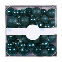 44-Piece Christmas Ornament Set, Colorful Christmas Tree Decorations Hanging Balls for Party Decor(Army Green)