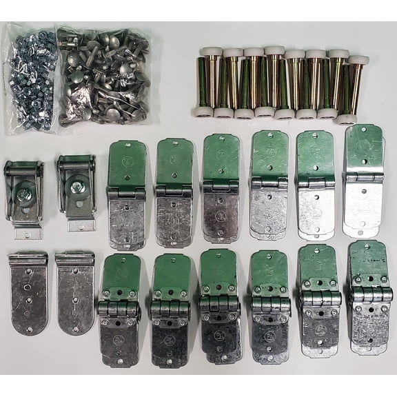 44 Piece TODCO Roll Up Overhead Door Hinge- 1" NYLON SEALED BEARING Roller Kit W/Hardware