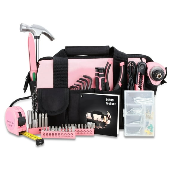 3.6 V, 44-Piece Multiple Power Screwdrivers Tool Set Pink