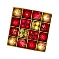 thumbnail image 1 of 44 Pieces Christmas Balls Ornaments Christmas Tree Decoration Baubles Assortment Gold Red, 1 of 8