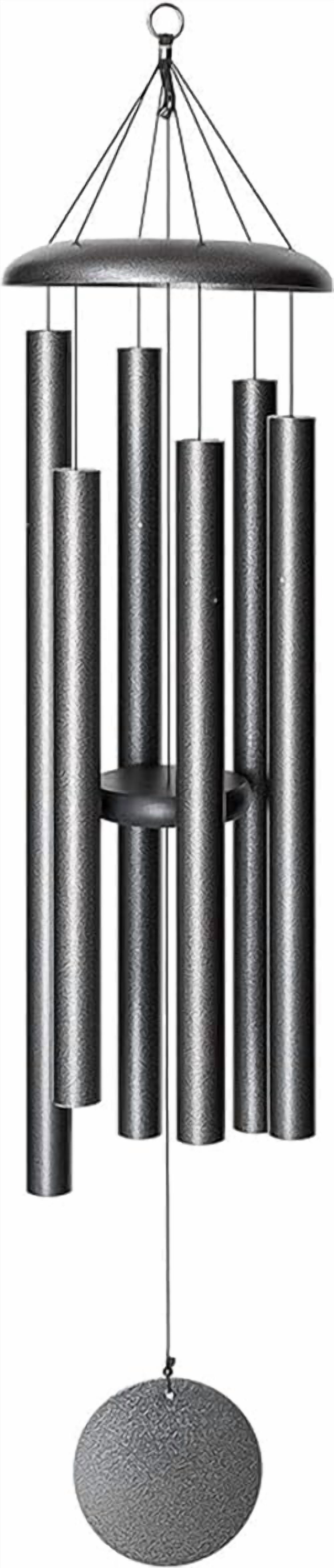 44" Premium Aluminum Wind Chimes for Outdoor Zen Atmosphere - Ideal for Garden, Patio, and Backyard Decoration, with Wind Catcher and Silver Pulm Design
