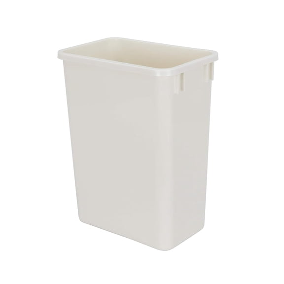 44-Quart Plastic White Trash Can, 11-Gallon, Durable Garbage Bin