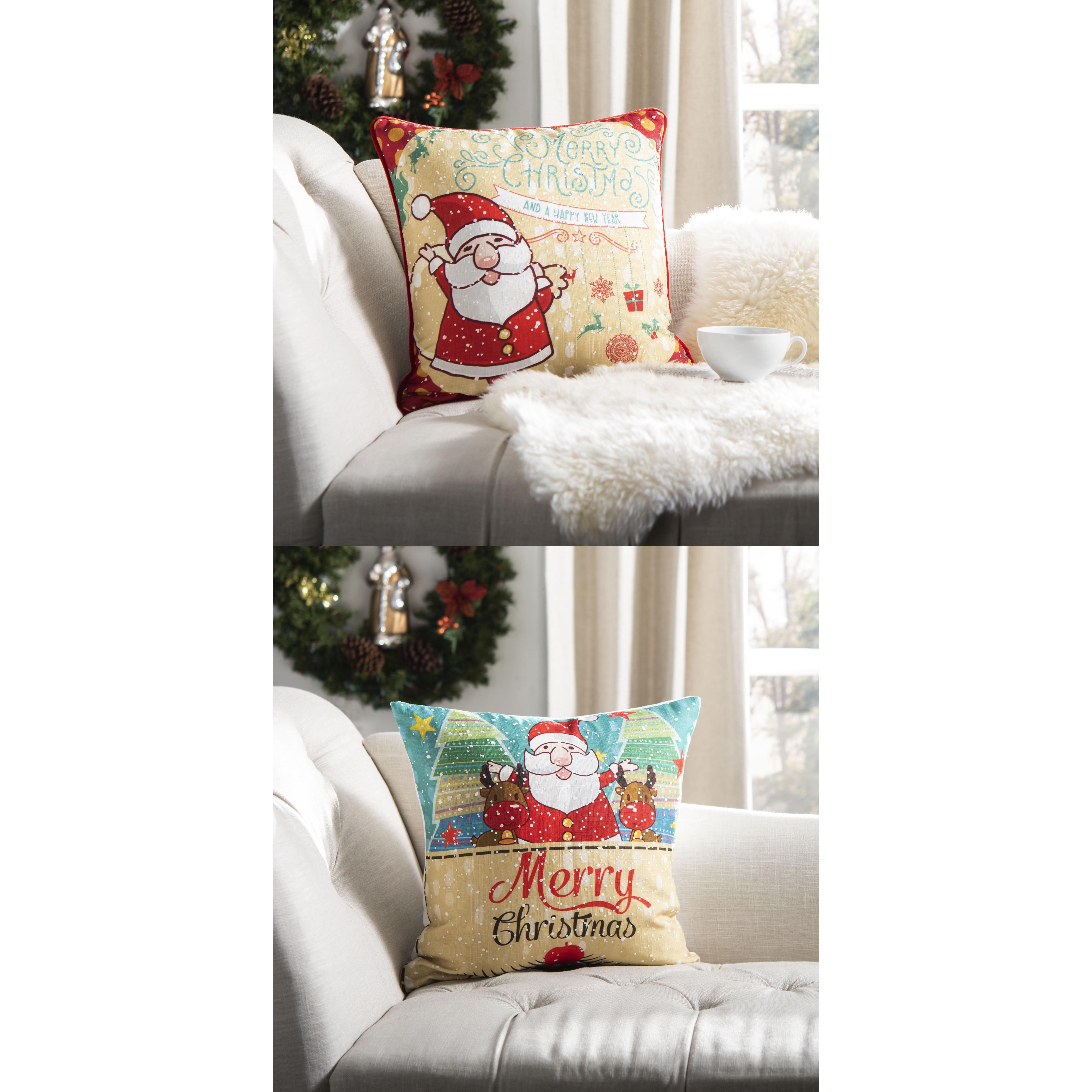 $44 Safavieh Santa Claus Holiday Pillows Set
