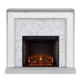 thumbnail image 1 of SEI Trandling Mirrored Faux Marble Fireplace, 1 of 5