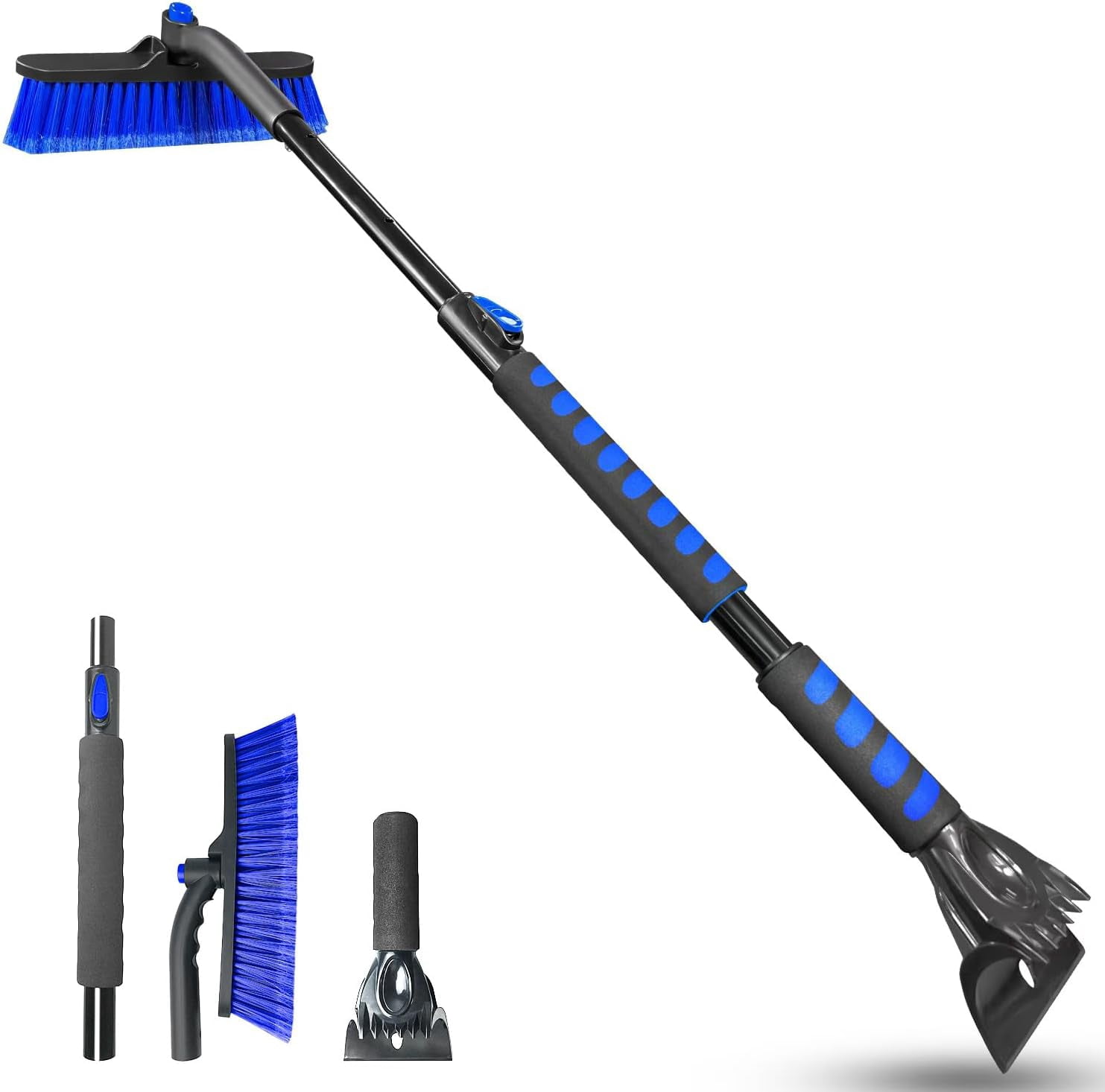 Ess Scraper 44'' Snow Brush Ice Scraper for Car Windshield Window, Extendable Snow ...