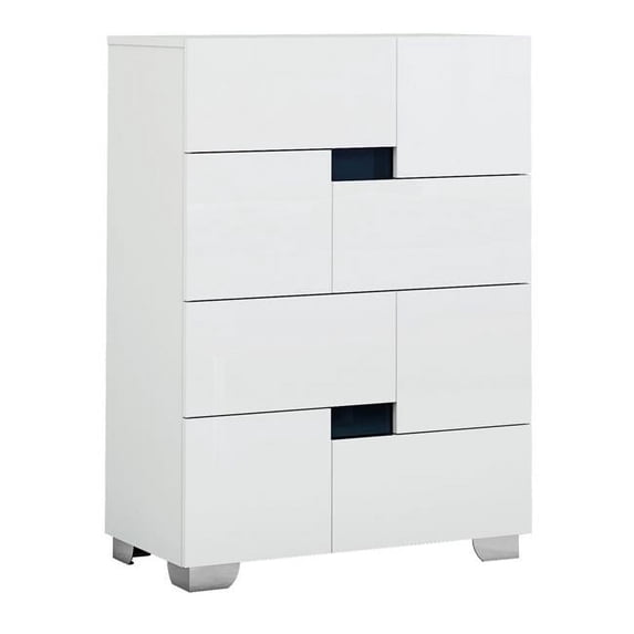 44" Superb White High Gloss Chest
