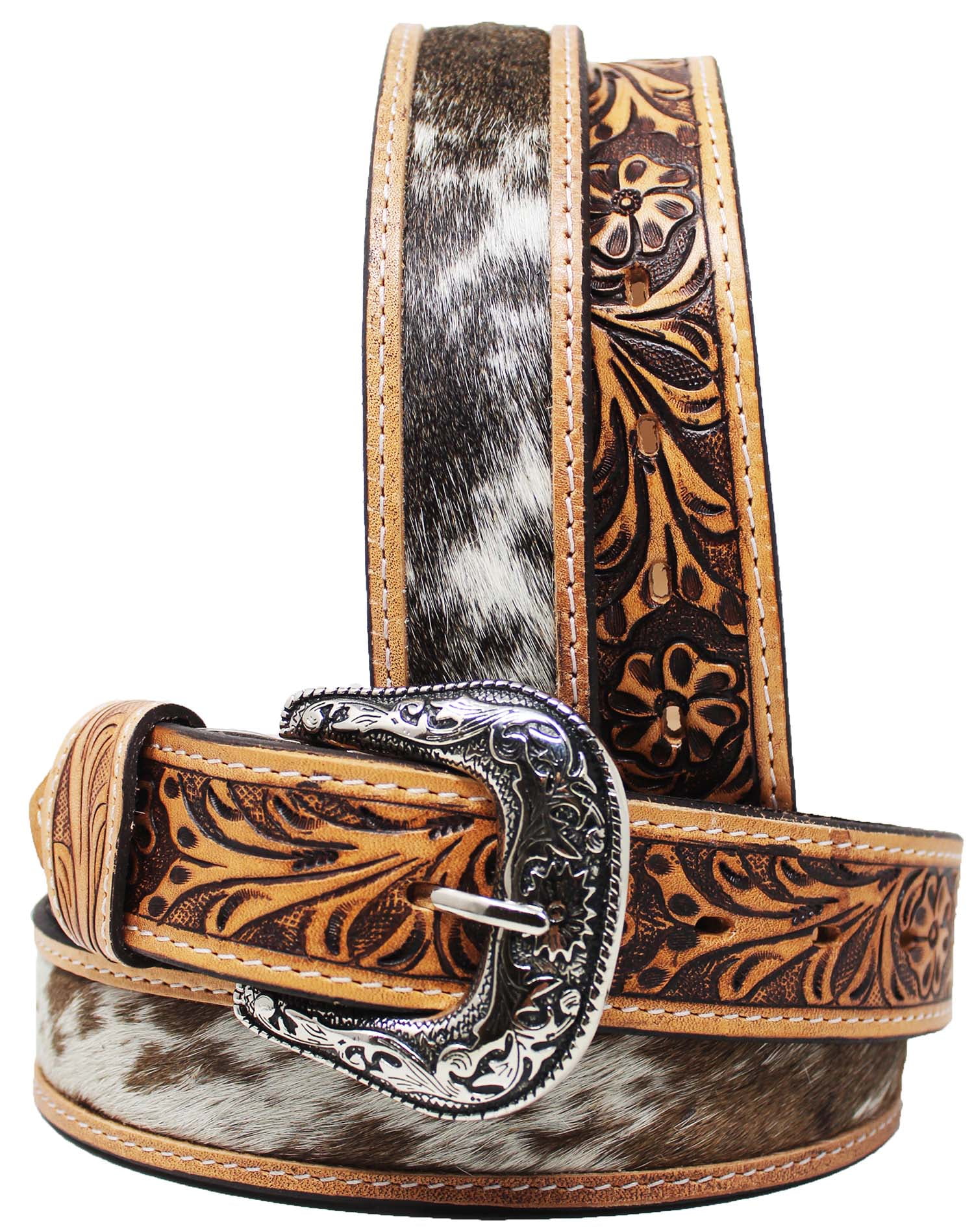 Valley View Genuine Leather Belt - Full-Grain Cowhide, 1.5" Wide, Interchangeable Buckle Dress Belt