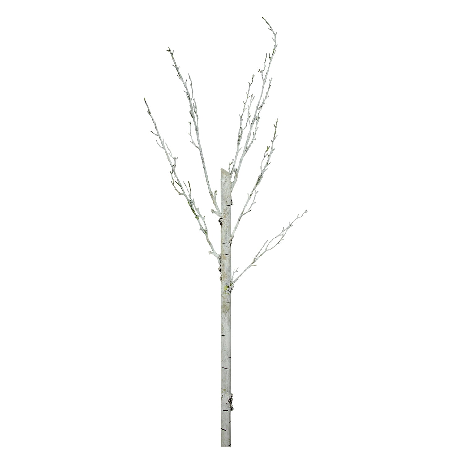 Rustic Birch Tree Tabletop Display with Distressed Finish and Lights