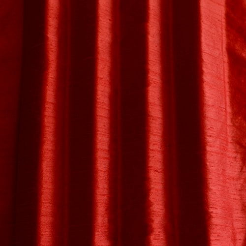 44" Wide - Carmine Red/Deep Red Dupioni Silk, 100% Silk Fabric, by The Yard