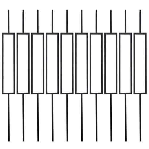 44" Wrought Iron Rectangle Balusters, 1/2" Square Hollow Iron Spindles, Balusters for Staircase Interior, Decorative Stair Railing, BH-WB019 (Matt Black- Pack of 10)$$Tools & Hardware Other