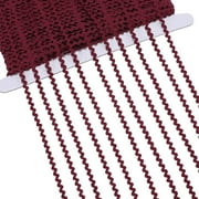 44 Yards Rick Rack Trim for DIY Sewing RIC Rac 1/8 inch Rickrack Lace Wave Ribbon Zig Zag Dark Red Wave Bending Fringe Lace Trim S Shaped Woven Fabric for DIY DIY Crafts Wedding Dress