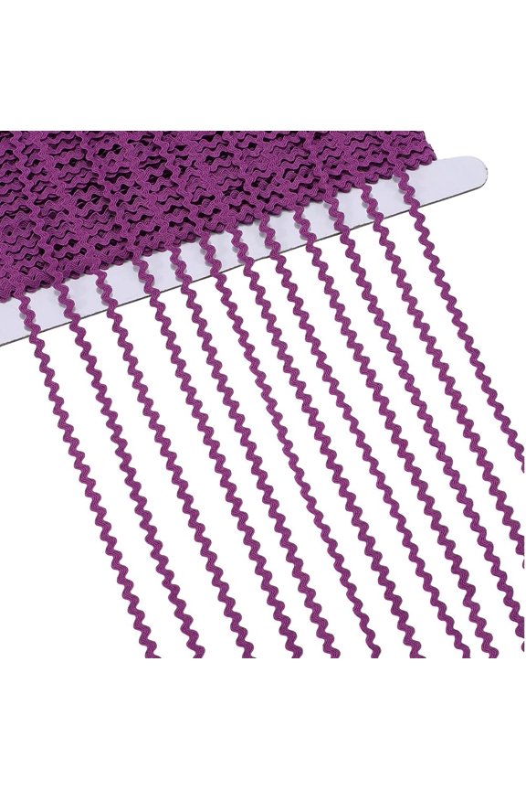 44 Yards Rick Rack Trim RIC Rac 1/8 inch Rickrack Lace Wave Ribbon Zig Zag Purple Wave Bending Fringe Lace Trim S Shaped Woven Fabric