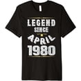 thumbnail image 1 of 44 Years Old Legend Since April 1980 44th Birthday Idea Premium T-Shirt, 1 of 3