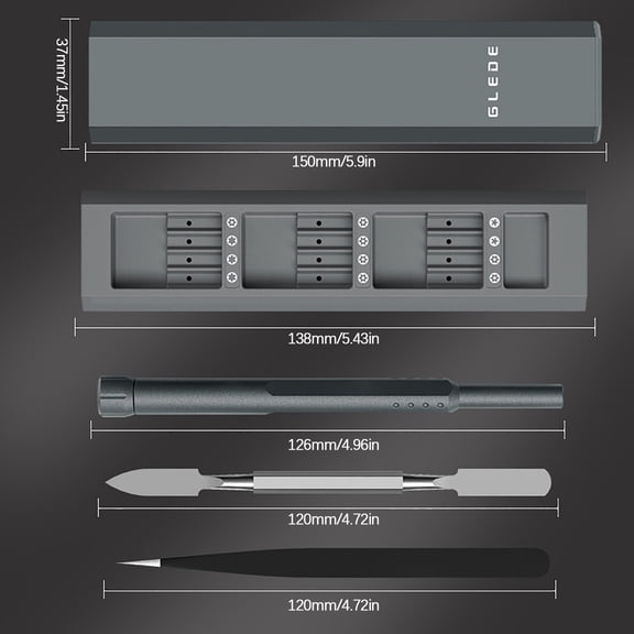 44 in 1 Multifunction Screwdriver Set, Magnetic Repair Tool Kit for Electronics, Laptops, Phones, Game Consoles, Glasses & Watches, 1-Piece Set