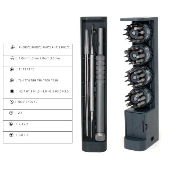 44 in 1 Screwdriver Kit with Magnetic Handle for Electronic Repairs including For Mobile Phones Watches Computers
