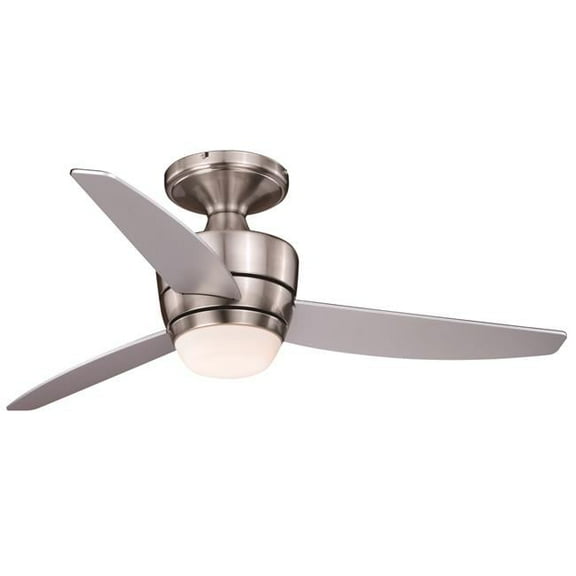 44 in. Adrian LED Ceiling Fan in Satin Nickel