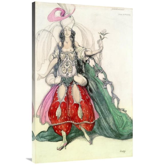 44 in. Costume Design for Scheherazade Art Print - Leon Bakst