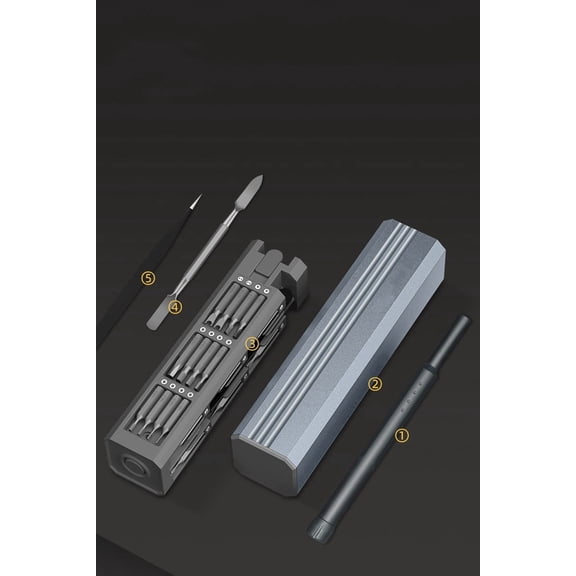 44-in-One Screwdriver Set with Durable Plastic Storage Case - Comprehensive Multi-Functional Repair Tool Kit for Electronics, DIY Projects & Small Appliances, Compact Hand Tool Set, Multicolor