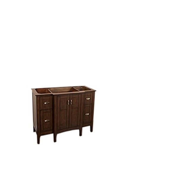 44 in Single sink vanity-wood-sable walnut cabinet only