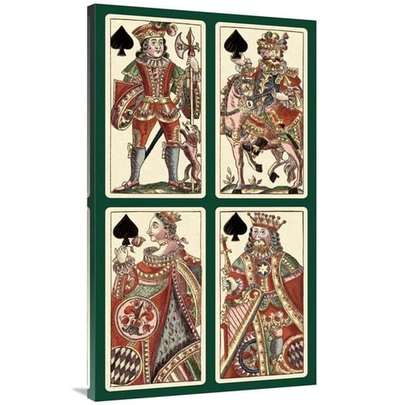 44 in. Spades - Bauern Hochzeit Deck Art Print - Andreas Benedictus Gobl