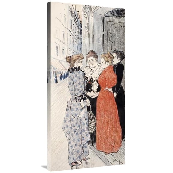 44 in. Women Conversing in the Street Art Print - Theophile Steinlen