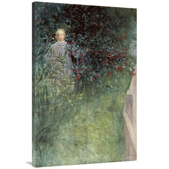 44 in. in the Hawthorn Hedge Art Print - Carl Larsson