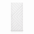 44 in. x 96 in. White Hollow Core Interior Door Slab with Geometric ...