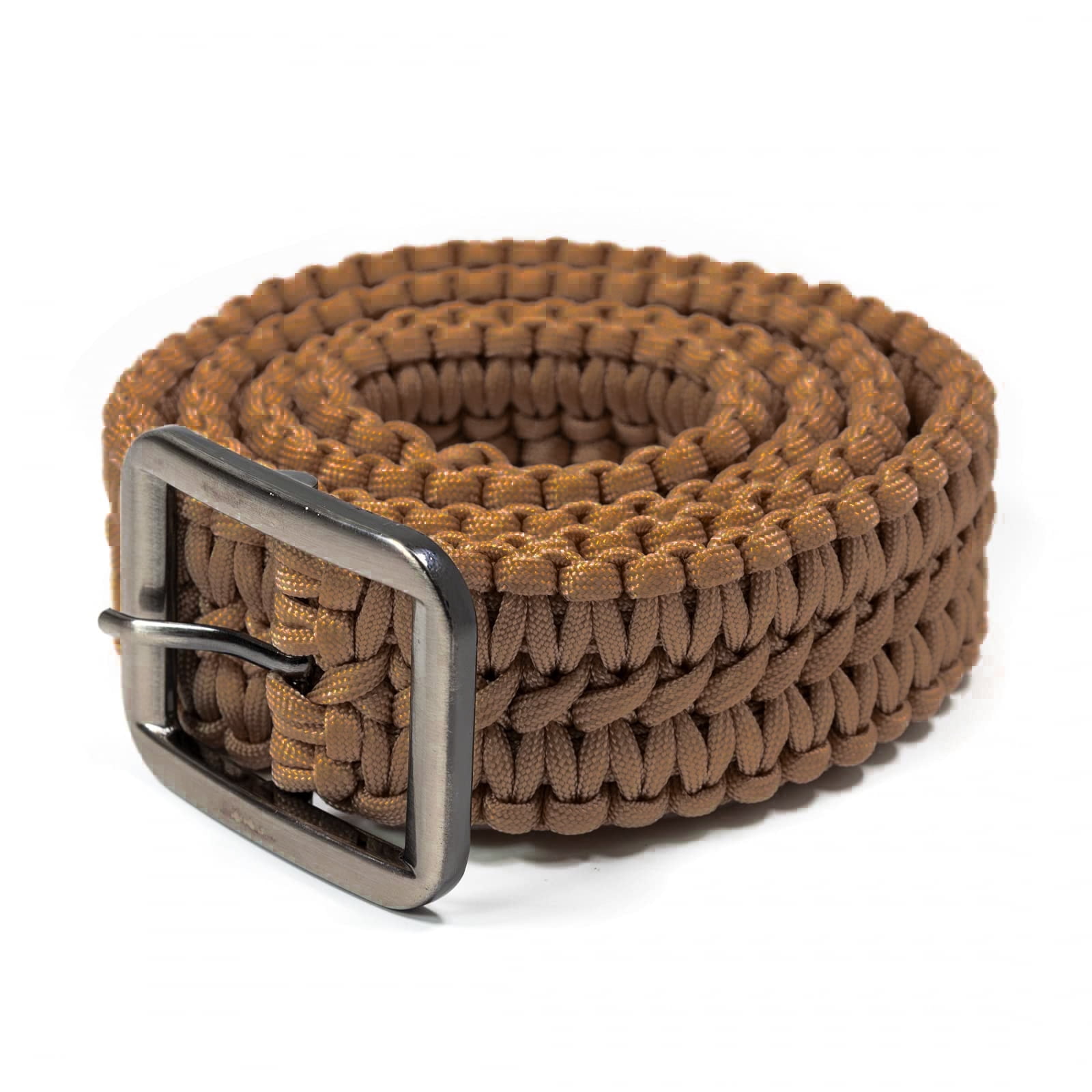 52 inch UNIVERSAL FIT ASR Outdoor Milspec 550 Paracord Belt Stainless Steel Buckle Brown Walmart