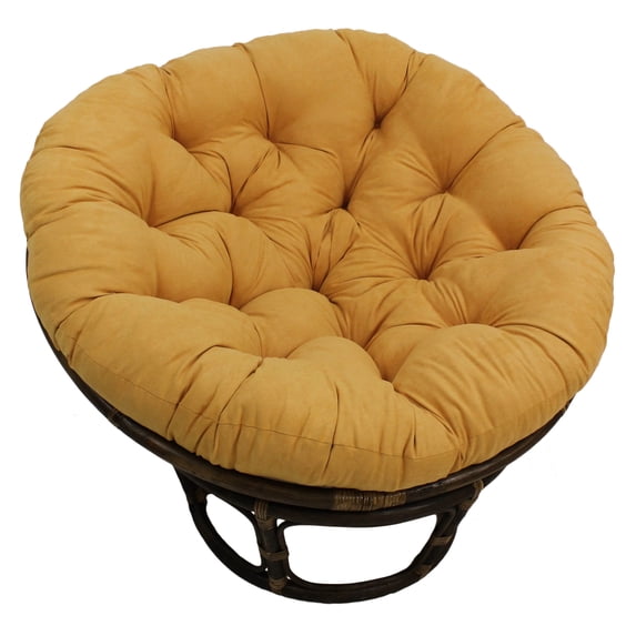 Blazing Needles 44-inch Solid Microsuede Papasan Cushion - Lemon