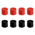 thumbnail image 1 of 44 mm Round Rubber End Caps, Vinyl Bolt Cover Caps Flexible Screw Thread Protectors, Black-Red 8 Pcs, 1 of 7